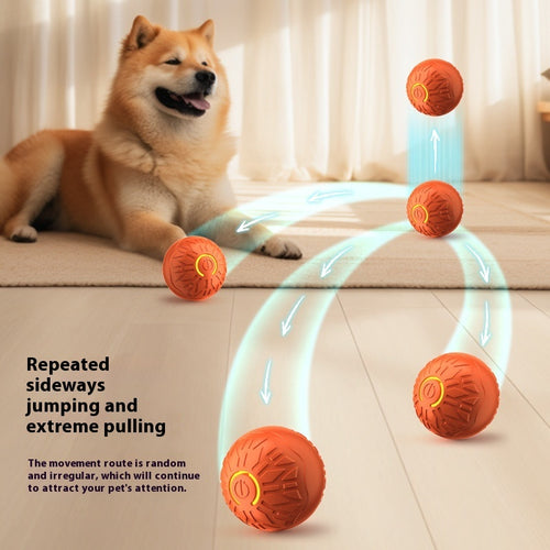 Pupwick Spark ball moving in a random path across the floor to keep a dog's attention